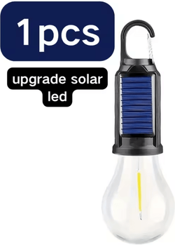 Inspire Curations Solar LED Hanging Camping Light Bulbs With 3 Lighting Modes upgrade Solar 1pcs as Shown