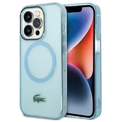 Lacoste Magsafe Case for iPhone 15 Pro (Apple iPhone 15 Pro), Smartphone Hülle, Blau