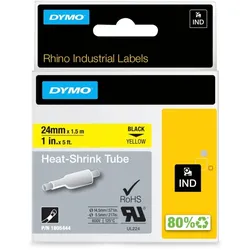 Dymo Heißschrumpfschlauch Black Yellow (1805444)