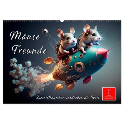 Mäuse Freunde (Wandkalender 2027 DIN A2 quer), CALVENDO Monatskalender