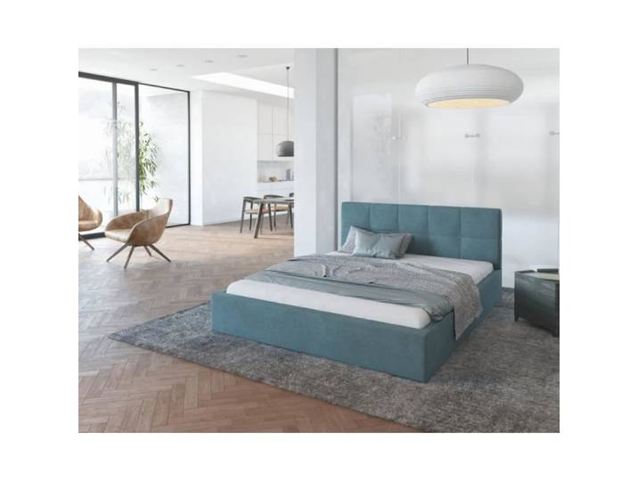 Lit Coffre Rino 160 x 200 cm - Sommier inclus Azur