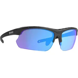 Demon, Unisex, Sportbrille, Infinite Optic 2 Dpol (matt black-multi blue mirror, multi blue mirror), Schwarz, Blau