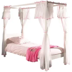 HIMMELBETT Katerinka 208x191x98 aus Massivholz in Weiß