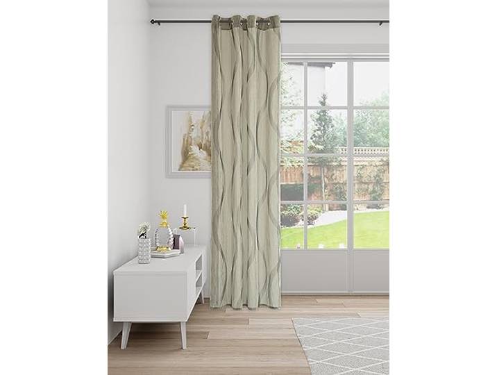 Homing Ösenschal mit Wellen Crashoptik modern dekorativ weiß/grau