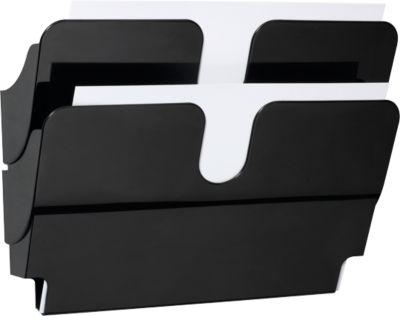 Durable Prospektspender Flexiplus, 2 Spender, A4, quer, schwarz