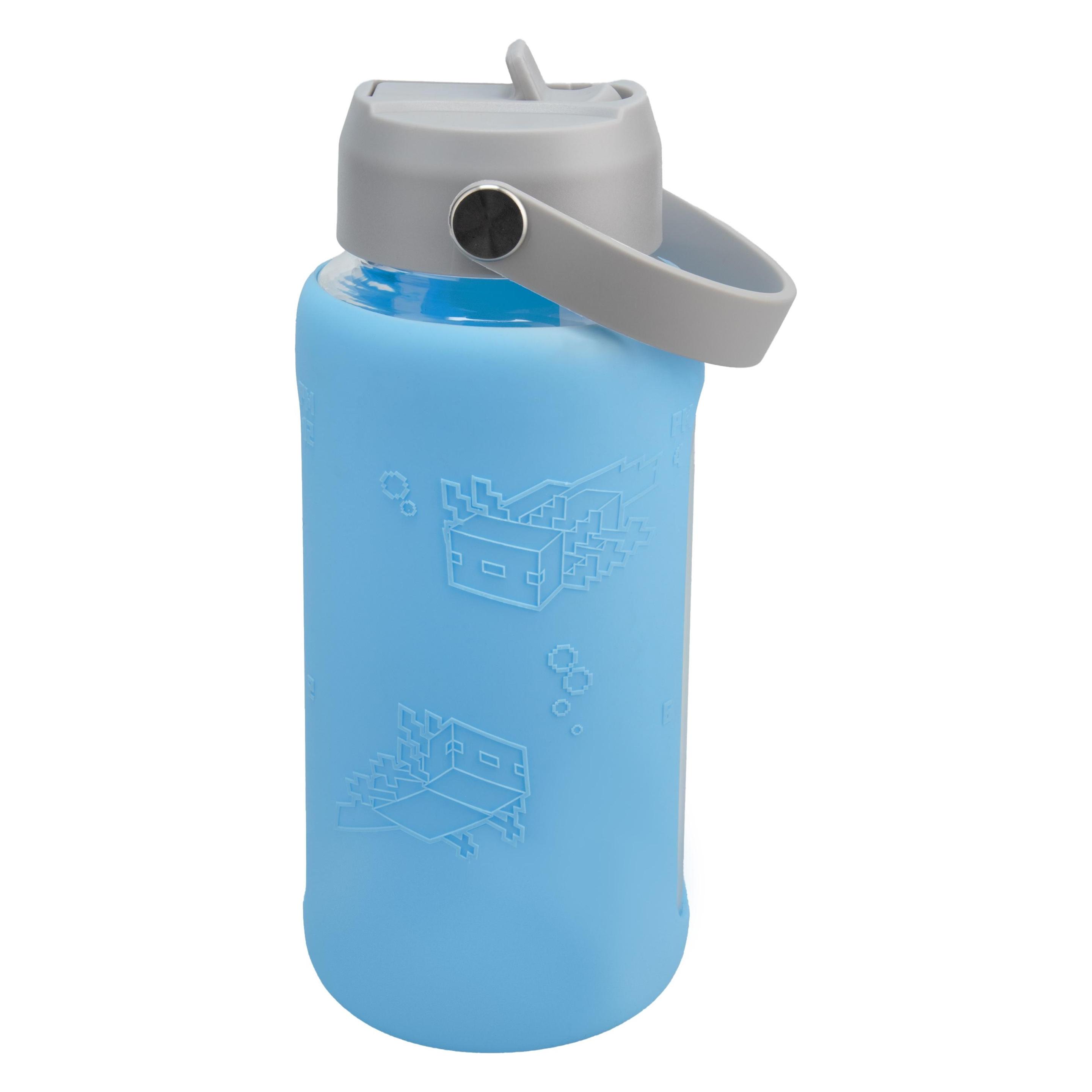 Paladone Products Minecraft - Glass Water Bottle with Sleeve (0.80 l) (PP16082MCF)