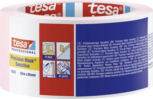 Tesa PRECISION SENSITIVE 04333-00021-02 Kreppband Präzisionskrepp Hellrosa (L x B) 50m x 50mm 1St.