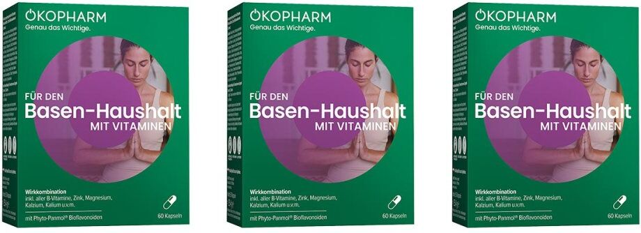 Ökopharm für den Basen-Haushalt mit Vitaminen Kapseln 3x60stk