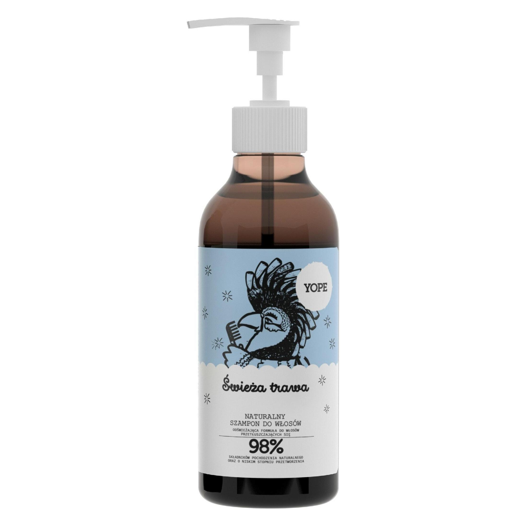 Yope Natural Hair Shampoo Fresh Grass 300Ml (Flüssiges Shampoo, 300 ml) (5900168900363)