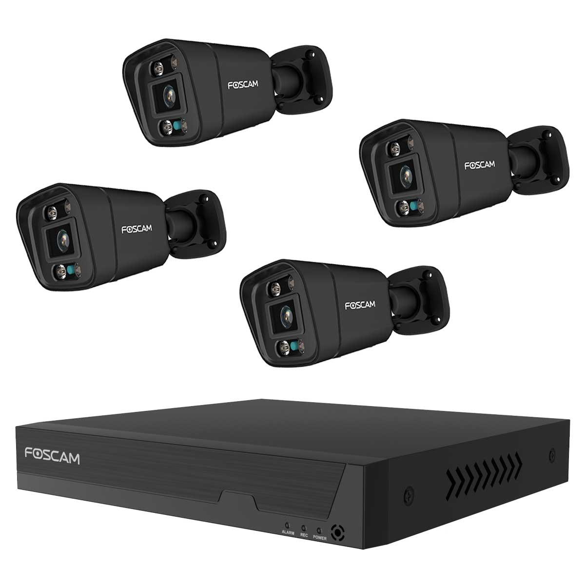 Foscam FN9108E B4 2T schwarz Netzwerk-Videorekorder 4x V5EP FN9108E-B4-2T