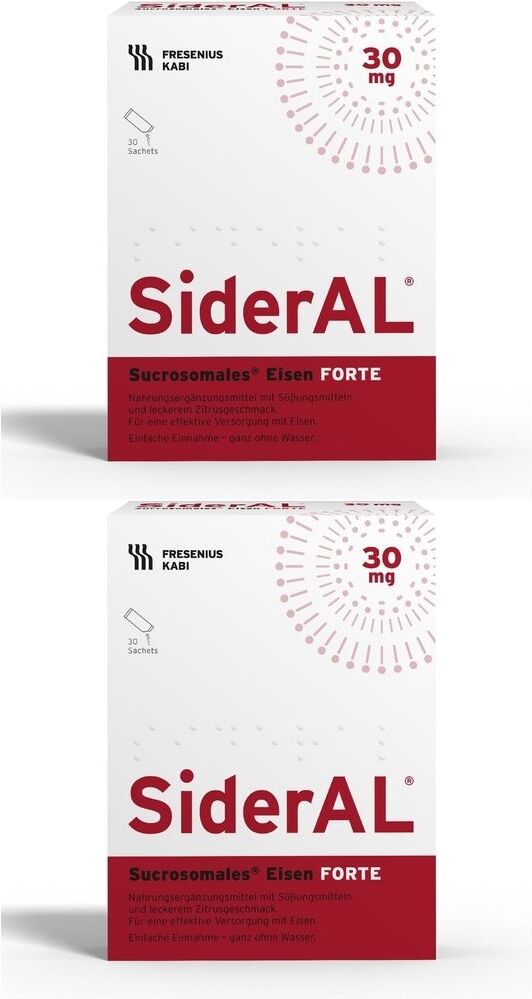 Sideral Eisen Forte 30 mg Zitrusfrucht Sach.Gran. 2x 2x30 St Granulat