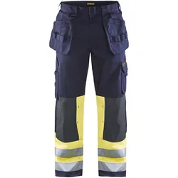 Blakläder Multinorm Handwerker Bundhose 1479 1514 in marineblau/gelb - 158 (C118)