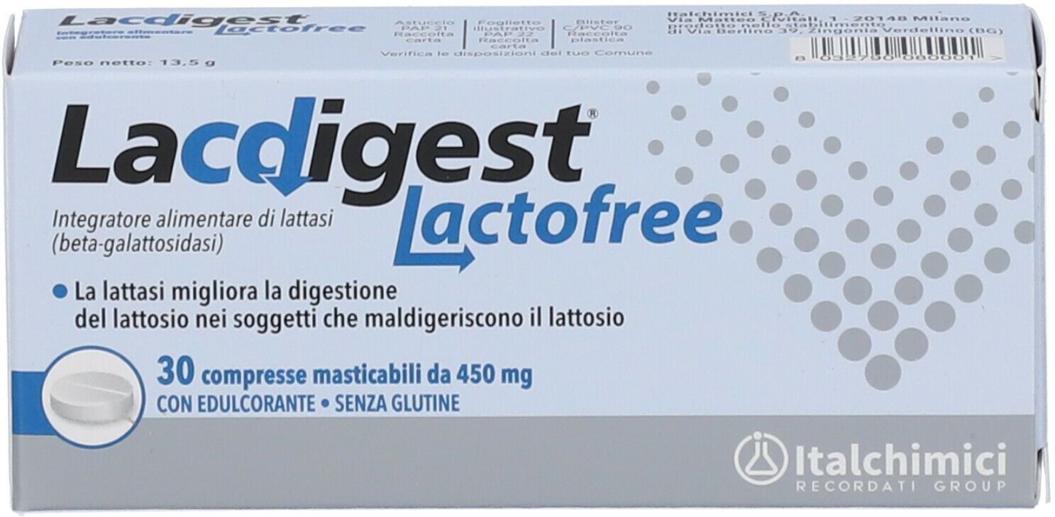 ITALCHIMICI SpA Italchimici, Lacdigest Lactofree, 30 Compresse