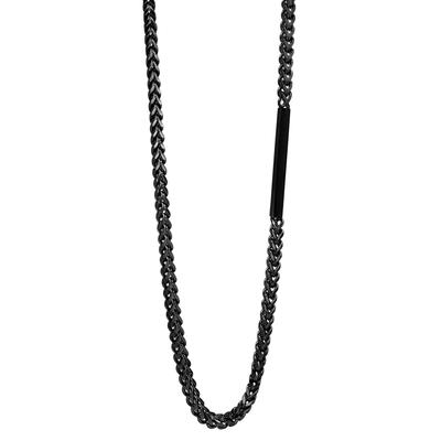 Kette ohne Anhänger ADELIA´S "Halskette aus Edelstahl 61 cm", schwarz, Halsketten, Herren, 61cm, Edelstahl, Ideal als Geschenk zum Jubiläum