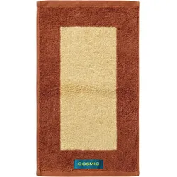 Handtuch Textil 30 x 50 cm, braun-gelb