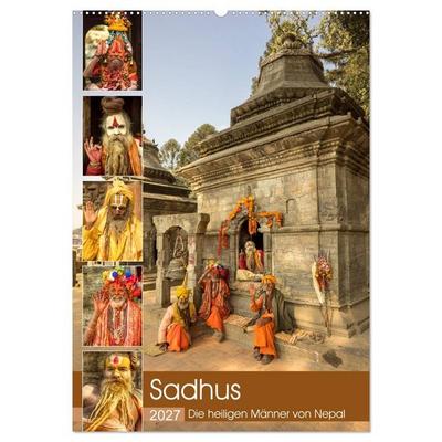 Sadhus - Die heiligen Männer von Nepal (Wandkalender 2027 DIN A2 hoch), CALVENDO Monatskalender
