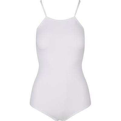 Unterhemd URBAN CLASSICS "Urban Classics Ladies Rip Body", Damen, Gr. XS, Normalgrößen, weiß, 92% Nylon, 8% Elasthan, unifarben, normal, Unterhemden Unterhemd
