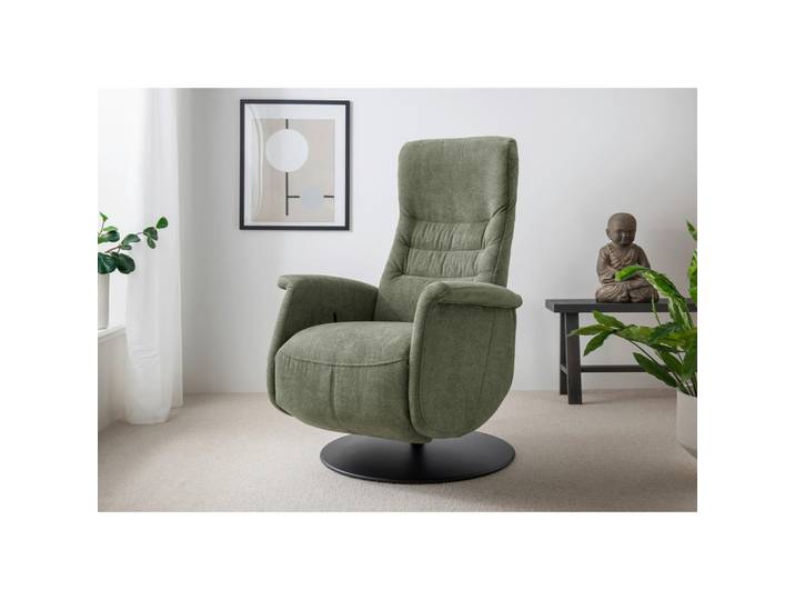 Livetastic Relaxsessel, Dunkelgrün, Metall, Uni, 72x118x85-165 cm, Relaxfunktion, Herz-Waage-Funktion, Sitzfläche 360° drehbar, Wohnzimmer, Sessel, Relaxsessel
