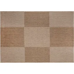 andiamo In- & Outdoorteppich Arizona Schachbrettmuster braun 133 x 190 cm