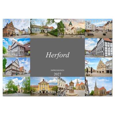 Herford Impressionen (Wandkalender 2027 DIN A4 quer), CALVENDO Monatskalender