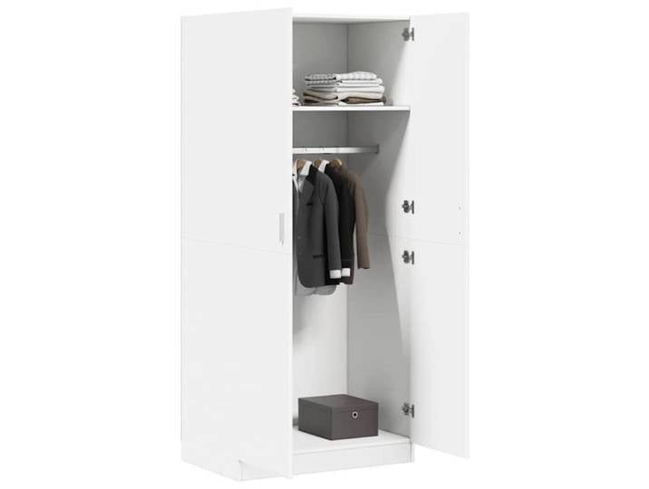 Black Friday Armoire de chambre - Porte-vetement - Buffet Haut - Blanc 80x52x180 cm Bois d'ingénierie 03_78386594