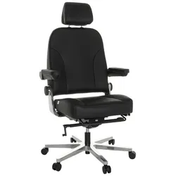 Chefsessel Hours F Schwarz ca. 70x123-133x63cm