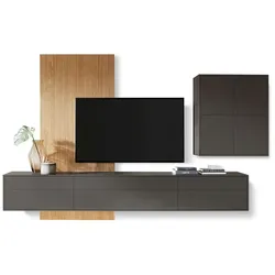 Lignum Wohnwand Marlow Lack Schiefergrau