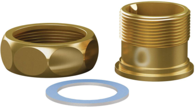 Reflex Longtherm Anschlussverschraubung 6762100 G 3/4 x R 1/2, mit Aussengewinde, Set, Messing