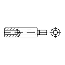 TOOLCRAFT Sechskant-Abstandsbolzen 35 mm Stahl verzinkt 151725 100 St.