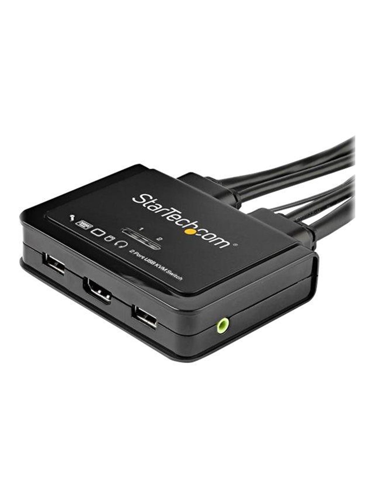 StarTech.com 2-Port HDMI KVM Switch with Built-In Cables - USB 4K 60Hz - KVM / audio switch - 2 ports