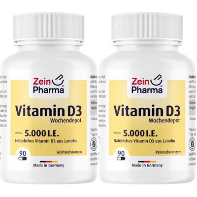 ZeinPharma Vitamin D3 Kapseln 5000 I.e. Doppelpack 2x90 St