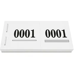 CombiCraft Nummernblock / Doppelnummer Goody in Weiß - 1000 Abrisse