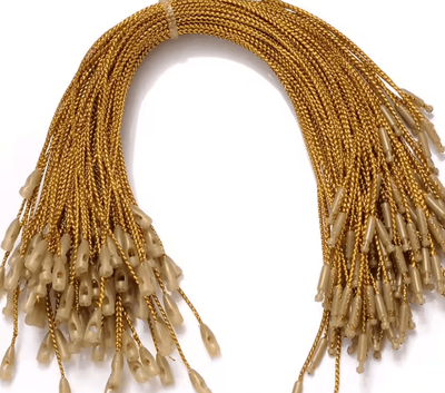 Inspire Curations 100PCS Christmas Ornament Hanging Strings Christmas Ornament Hooks Polyester Hanging Cords For Tree Decorations gold