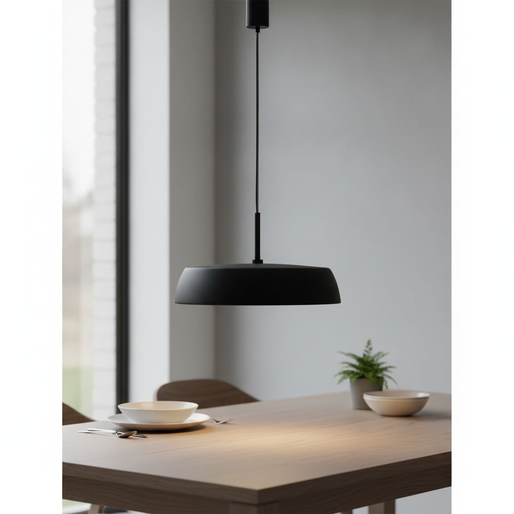 Lyora Hanglamp Sigi zwart met ronde vorm, Diameter: 45 cm