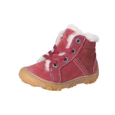 Lauflernschuh PEPINO "Pepino Stiefelette Leder", Baby, Gr. 20, Lammfell, rot (burgunder), Leder, Schuhe Lauflernschuh