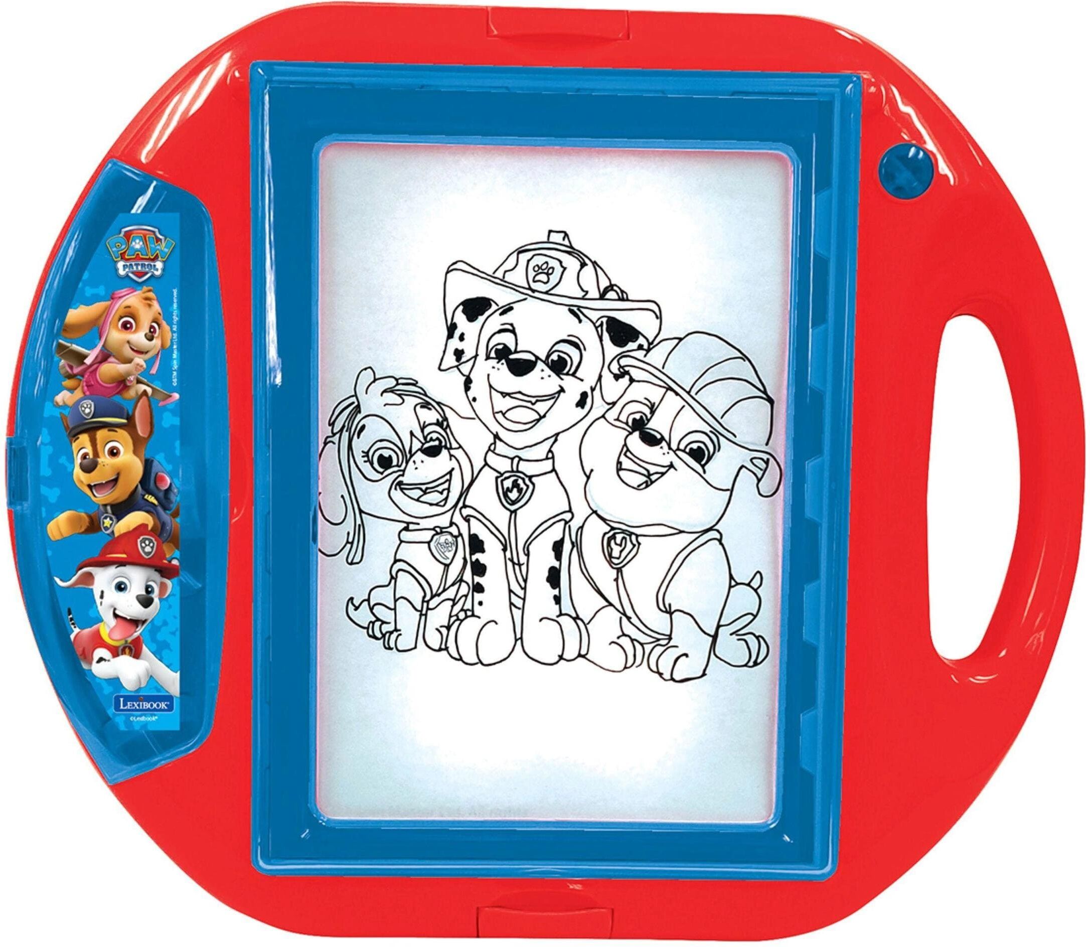 Tafel LEXIBOOK "Paw Patrol", Kinder, Gr. B/H/L: 30,5cm x 26,5cm, rot (blau, rot, weiß), Kunststoff, Tafeln Tafel blau, rot, weiß B/H/L: 30,5cm x 26,5cm