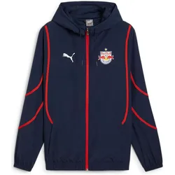 Puma, Herren, Laufjacke, RBS Prematch Woven Jacket (XL), Blau, Rot, XL