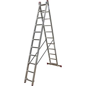 Krause Mehrzweckleiter CORDA, 030221, 2-teilig, mit 2 x 11 Sprossen