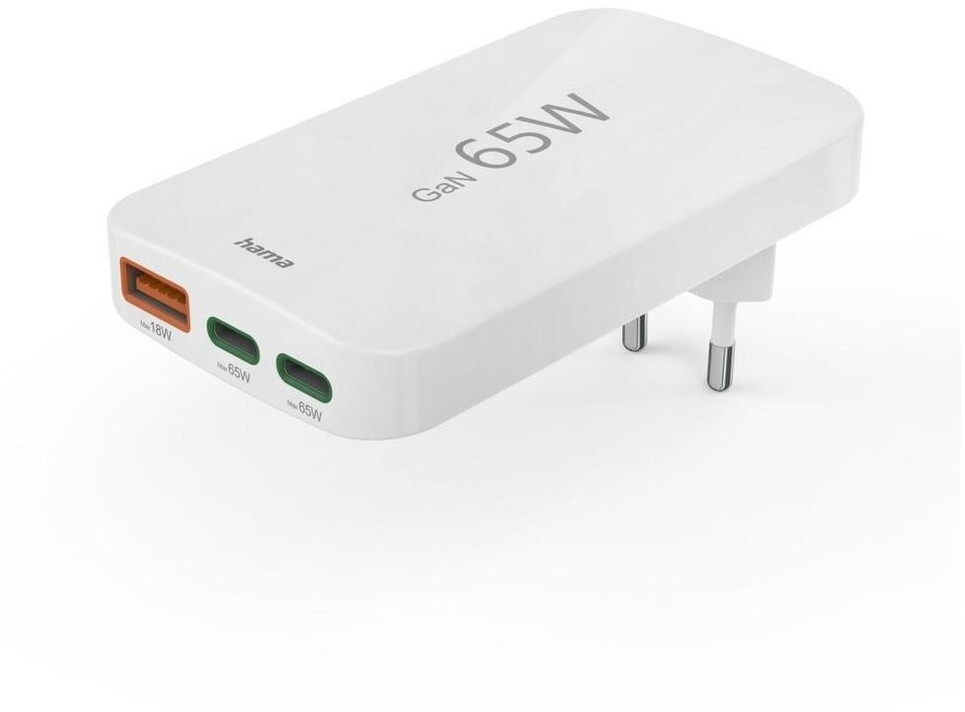 Hama Universal-USB-C-Netzteil flaches Ladegerät GaN PD 5-20V/65W