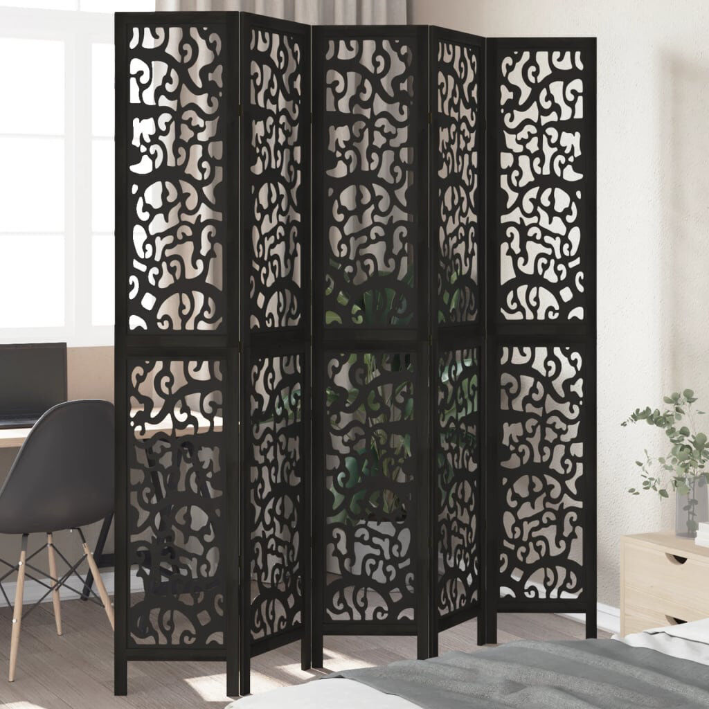ClassicLiving Folding Room Divider Black 180cm H x 180cm W x 1.6cm D