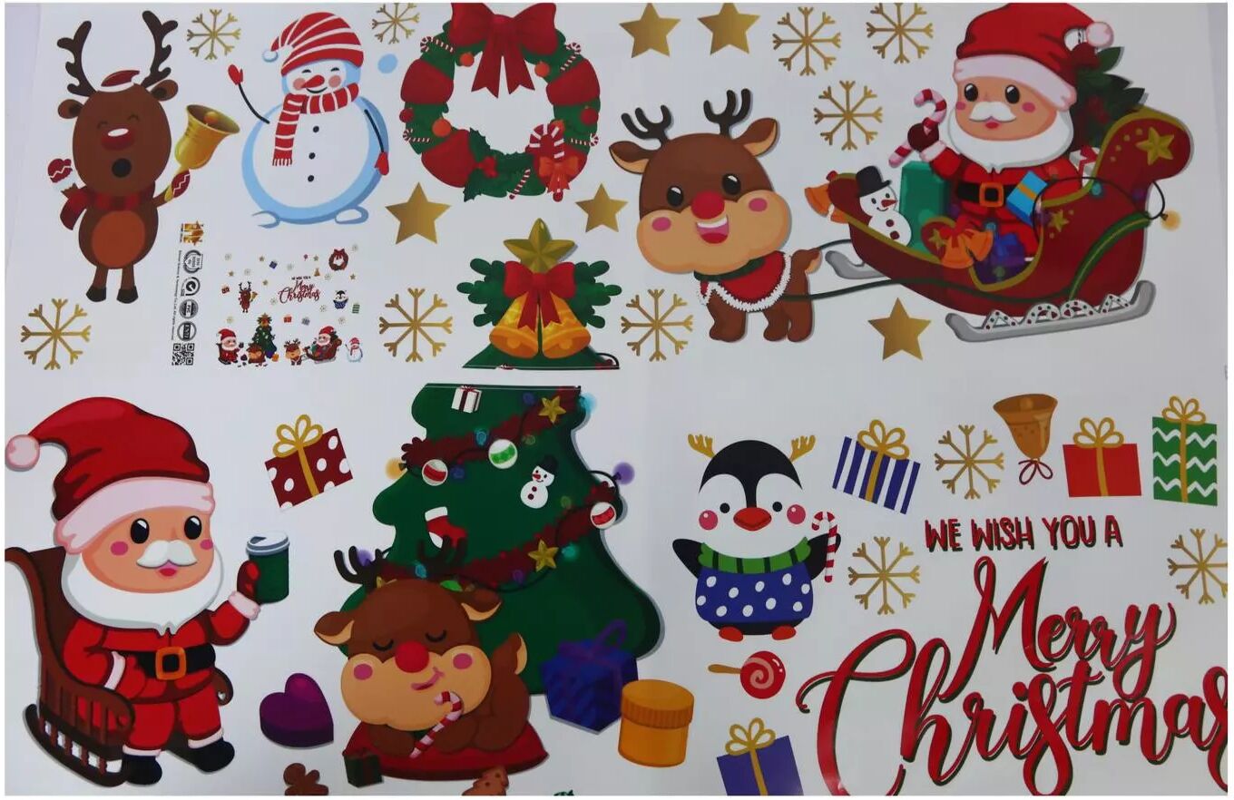 INF Autocollants motif de Noël lot de 2