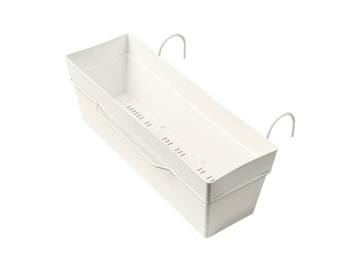 DEROMA Kit Jardinière Save R Bianco à réserve d'eau 49cm