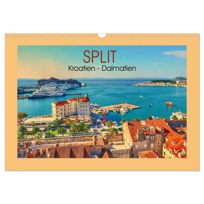 SPLIT Kroatien - Dalmatien (Wandkalender 2026 DIN A3 quer), CALVENDO Monatskalender