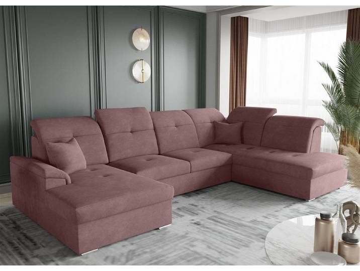 Fun Möbel Wohnlandschaft Wohnlandschaft FREJA mit Schlaffunktion, mit Bettkasten