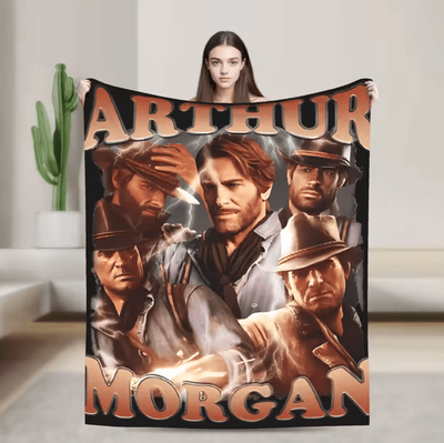 Inspire Curations Arthur Morgan Soft Flannel Throw Blanket 114jdt104 50x60in(130cmx150cm)