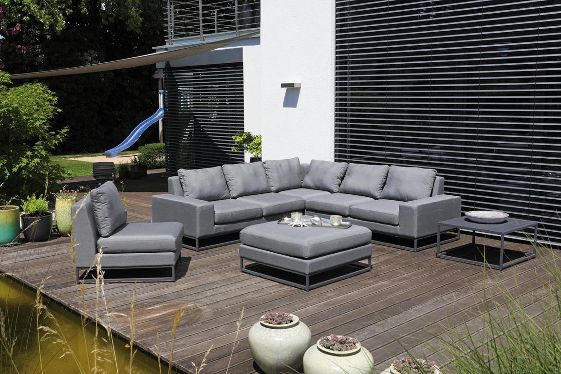 MUESING Eckmodul Unique flanelle sunbrella Outdo or Textil inkl. Kissen SonnenPartner 16906121