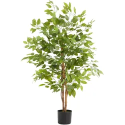 tectake Künstlicher Ficusbaum Fida, realistische Textur  Grün
