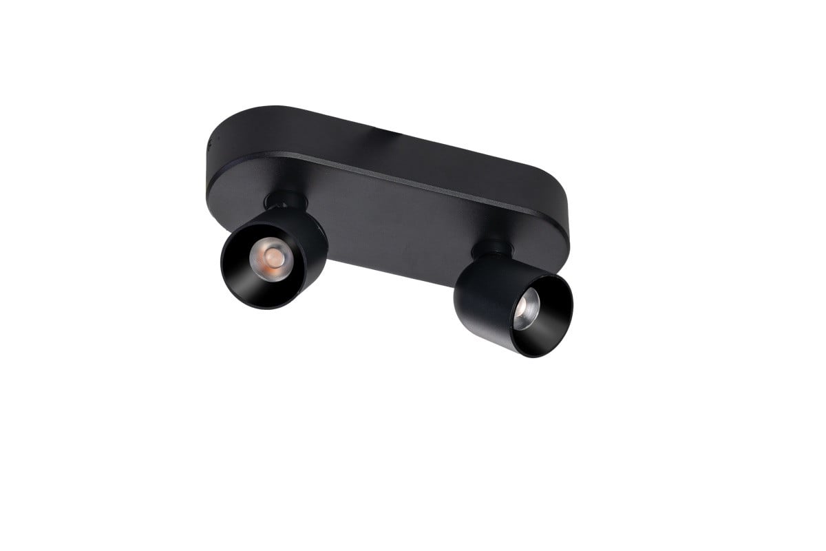 ETH Dennis 2-lichts LED opbouwspot - Zwart - Aluminium