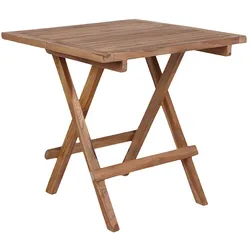 Ebuy24 Bine kleiner Gartentisch 50x50 cm Teakholz massiv.