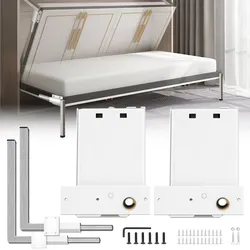VEVOR Murphy-Montage-Wandfedermechanismus, robuster Stützhardware-Bausatz für Queen-Size-Betten (horizontal), weiß